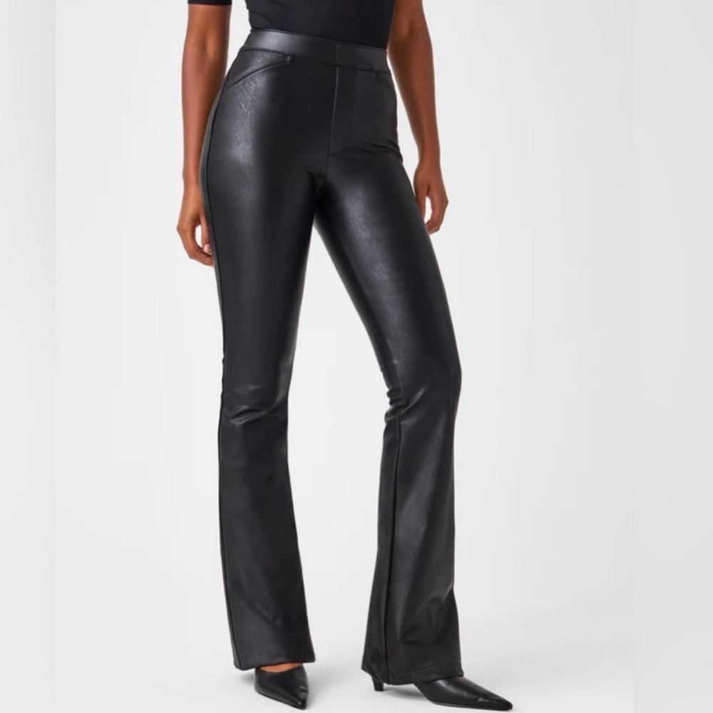 Spanx Faux Leather Flare Leggings